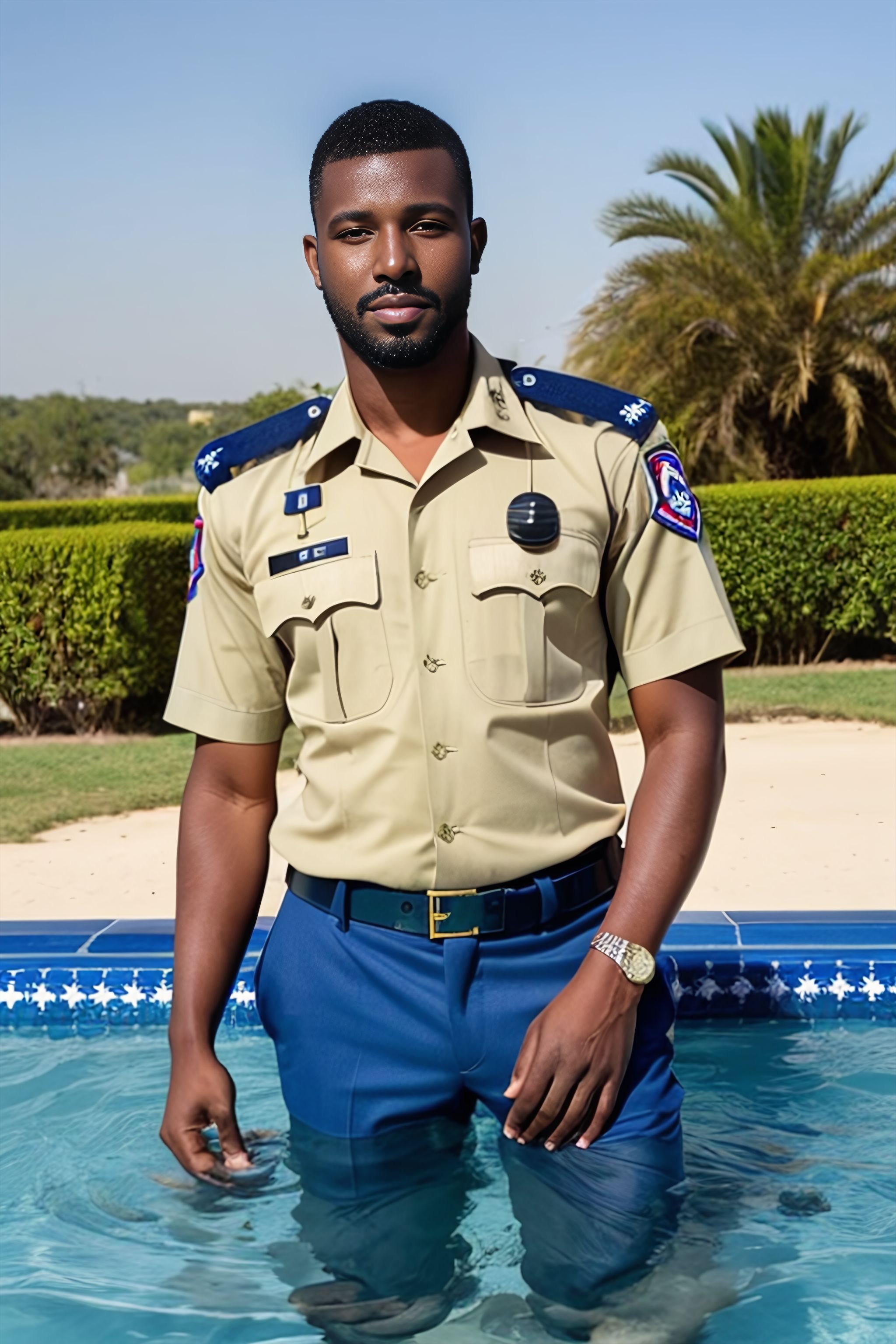 Portrait generated with Stable Diffusion.